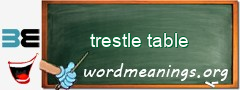 WordMeaning blackboard for trestle table